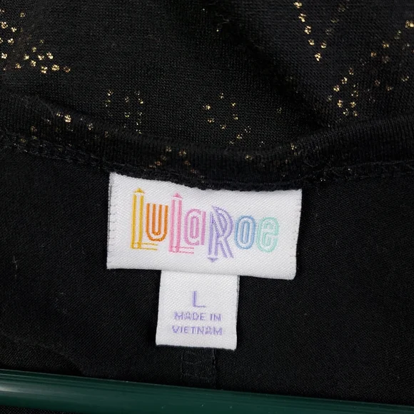 Lularoe RARE elegant gold black maxi dress large - Picture 2 of 7